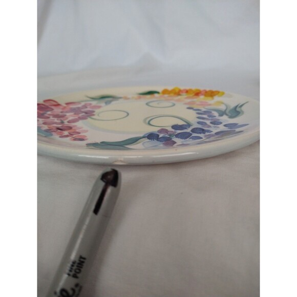 Set Of 2 Gail Pittman 7 1/2" Garden View Salad Dessert Plates Hand Painted 1999 - Picture 7 of 16